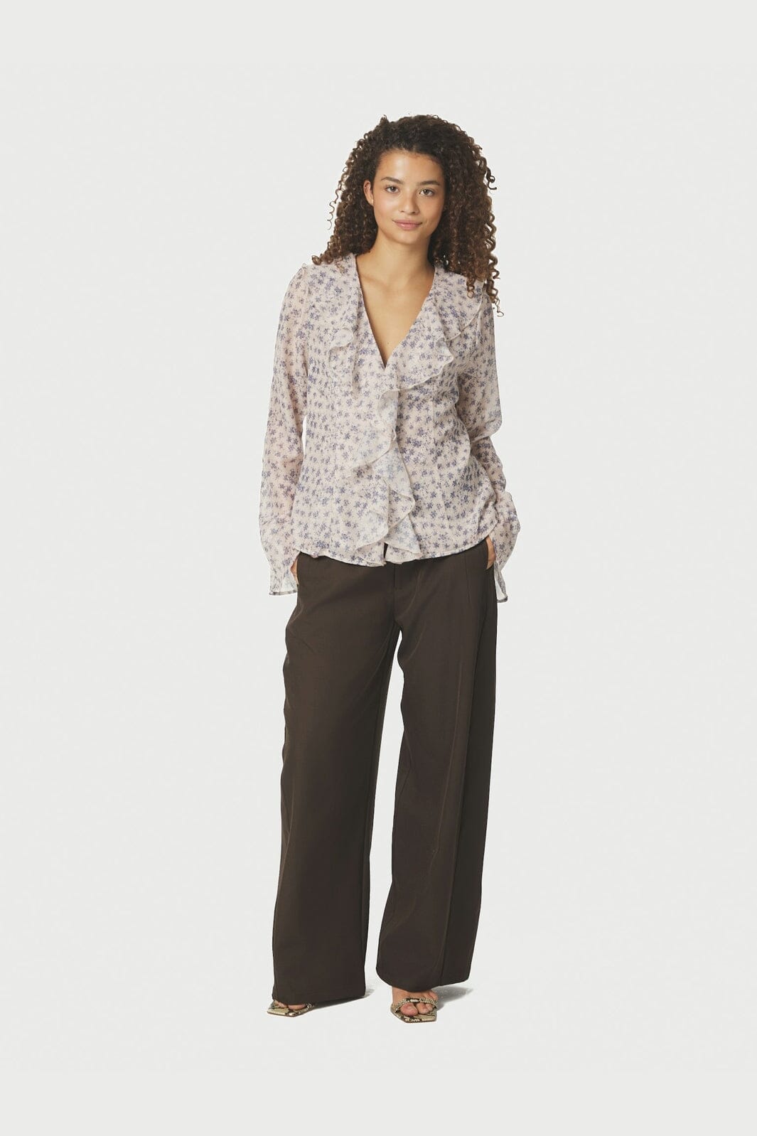 Neo Noir - Essiall Structure Pants 168522 - 676 - Dark Brown