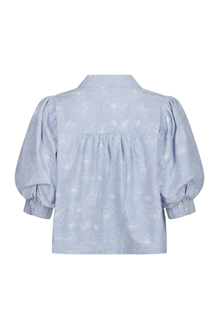 Neo Noir - Etta Flower Stripe Shirt 169706 - 145 - Light Blue