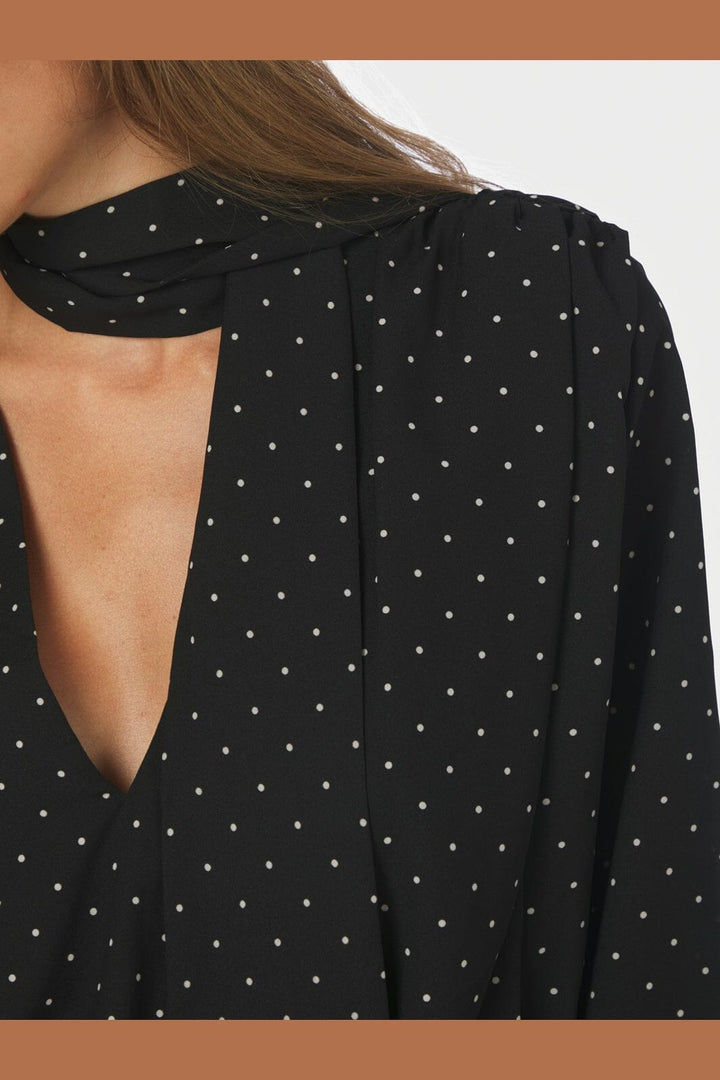 Neo Noir - Ettalie Dot Blouse 171098 - 100 - Black