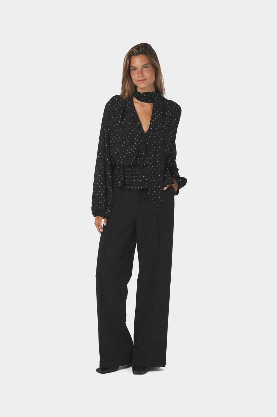 Neo Noir - Ettalie Dot Blouse 171098 - 100 - Black