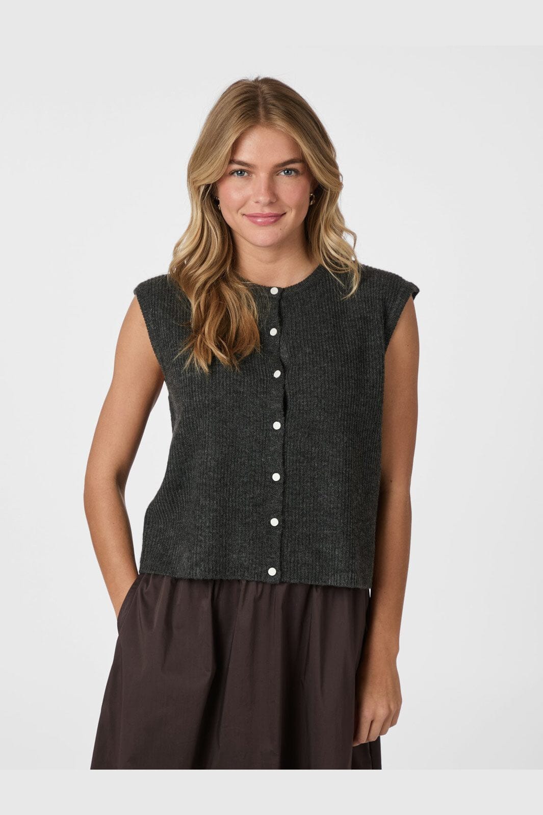 Neo Noir - Everest Knit Vest 164870 - 132 - Antracit