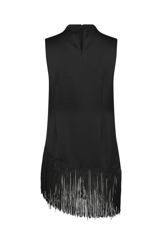 Neo Noir - Eviane Fringe Top 170300 - 100 - Black