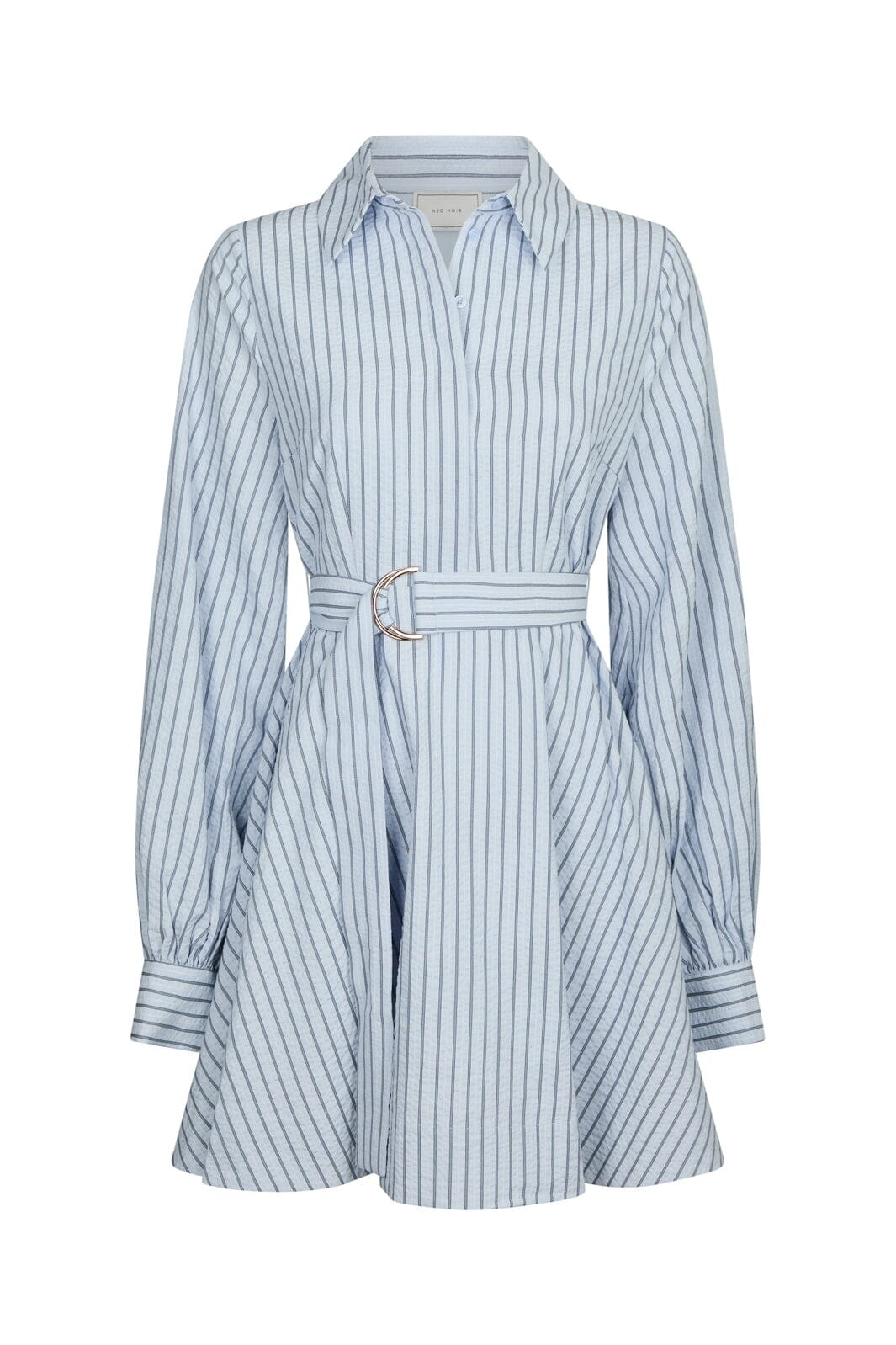 Neo Noir - Felice Striped Crepe Dress 169199 - 140 - Blue