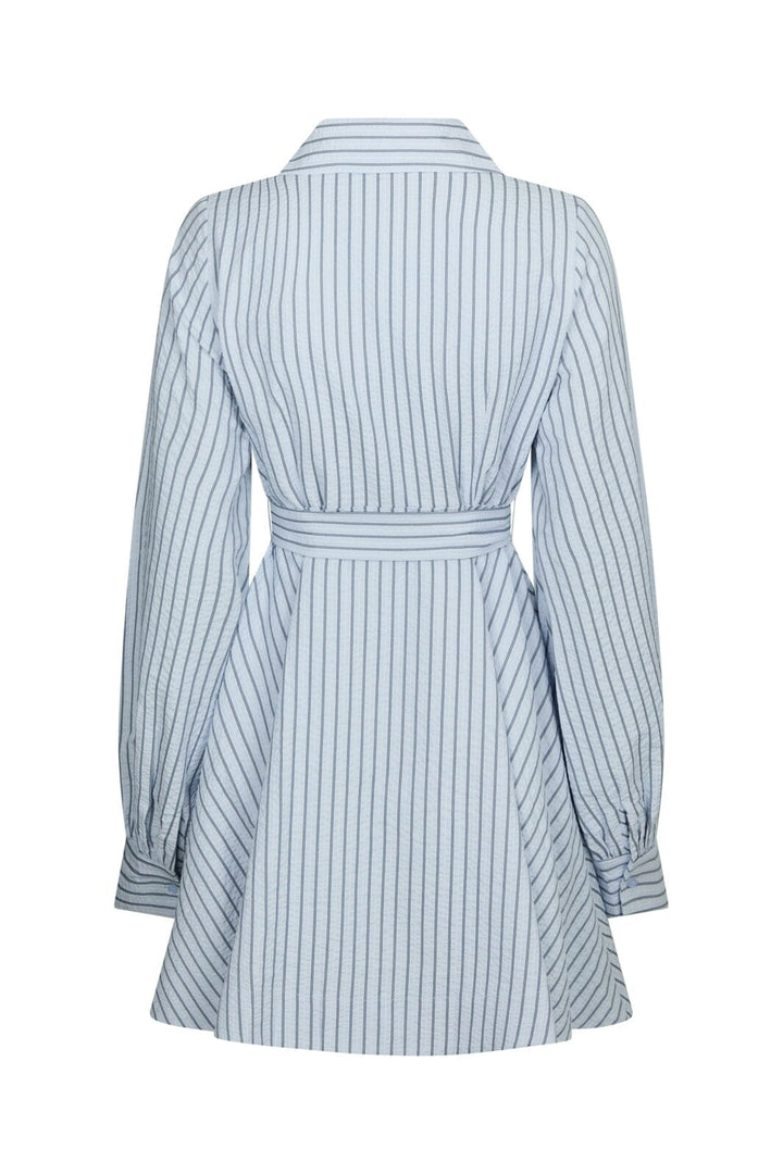 Neo Noir - Felice Striped Crepe Dress 169199 - 140 - Blue
