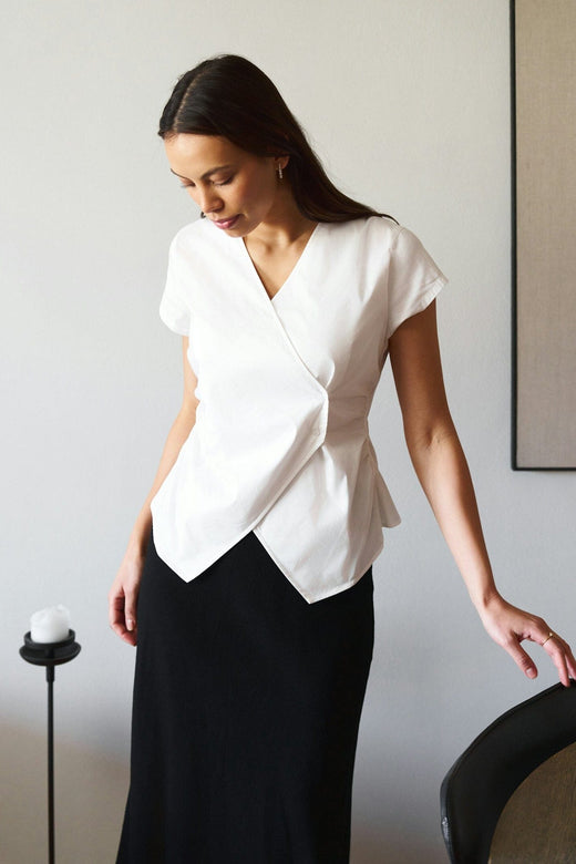 Neo Noir - Fidi Poplin Top 168088 - 120 - White Toppe 