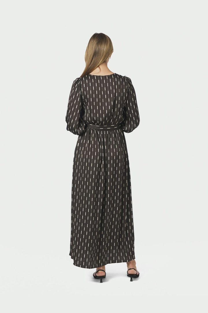 Neo Noir - Filene Print Dress 171004 - 676 - Dark Brown