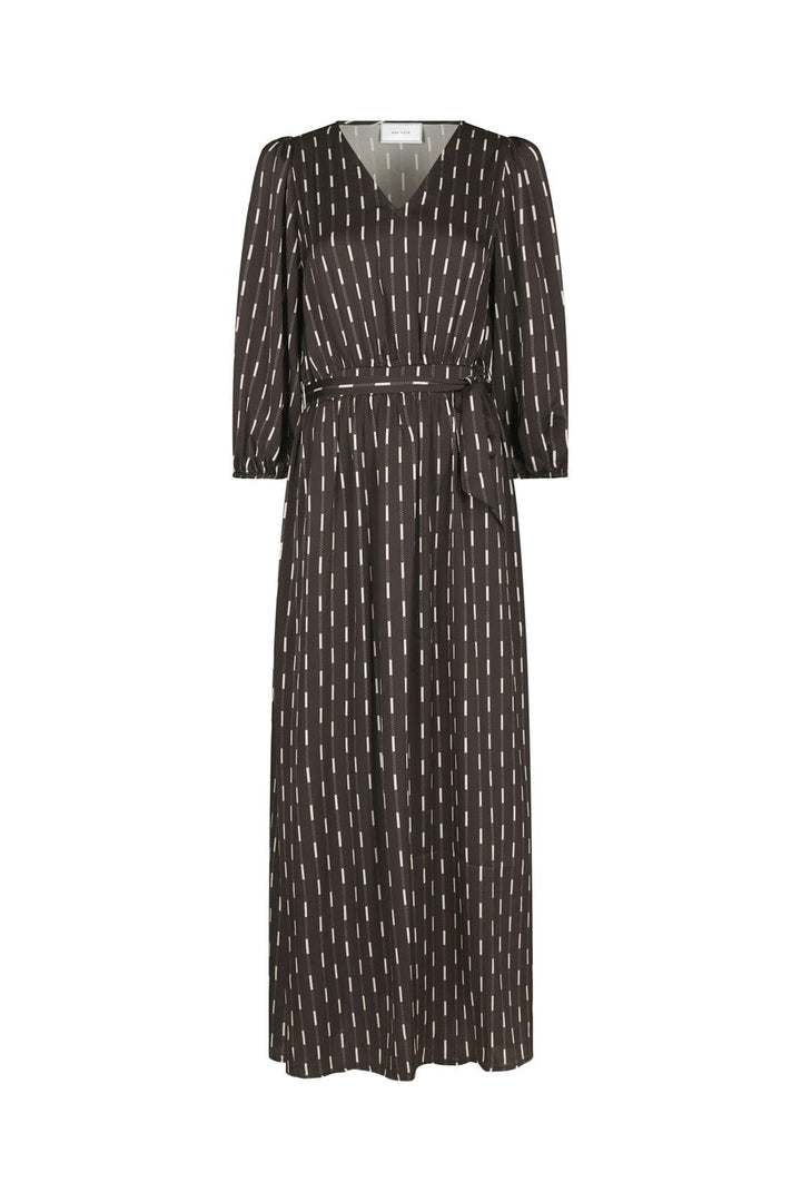 Neo Noir - Filene Print Dress 171004 - 676 - Dark Brown