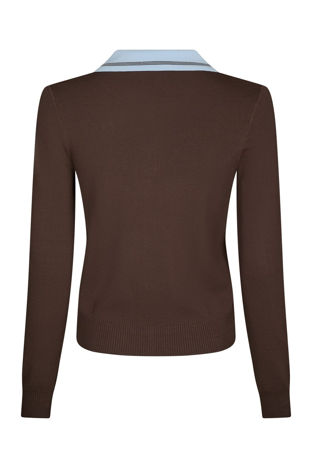 Neo Noir - Filiana Contrast Polo Blouse 168935 - 210 - Brown