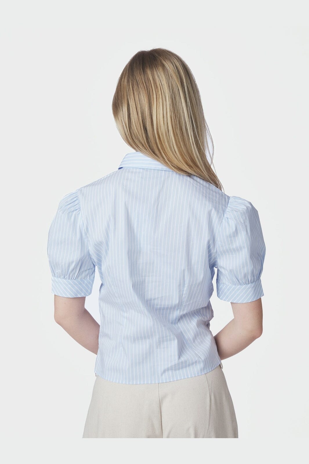Neo Noir - Frannie Soft Stripe Shirt 169738 - 145 - Light Blue
