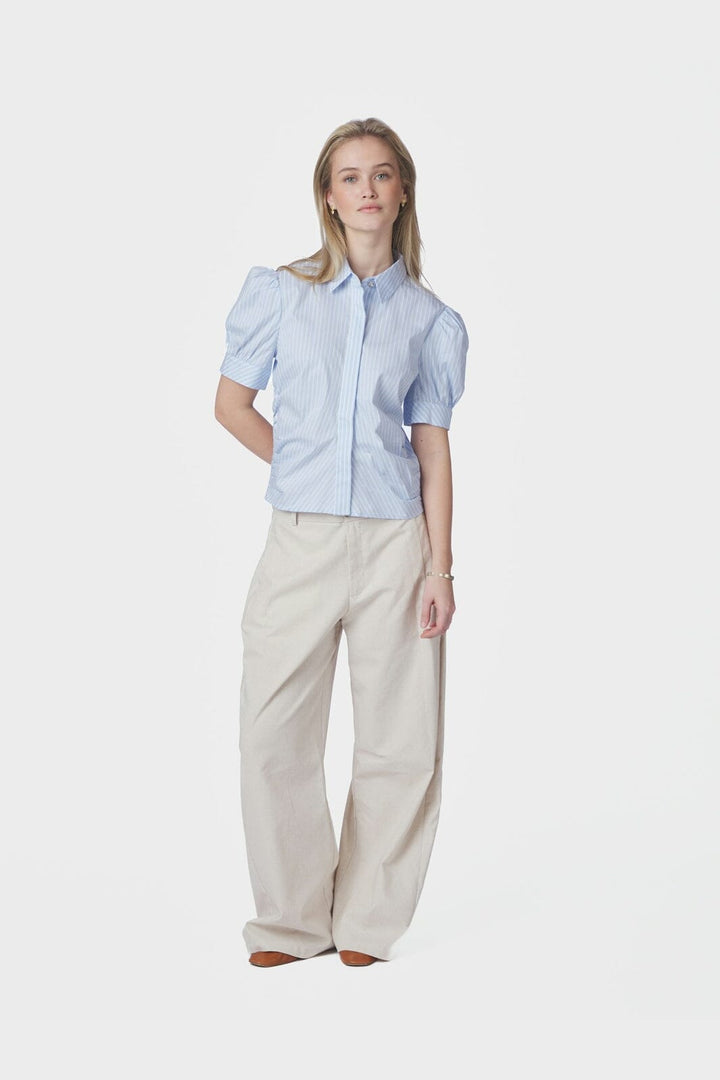 Neo Noir - Frannie Soft Stripe Shirt 169738 - 145 - Light Blue