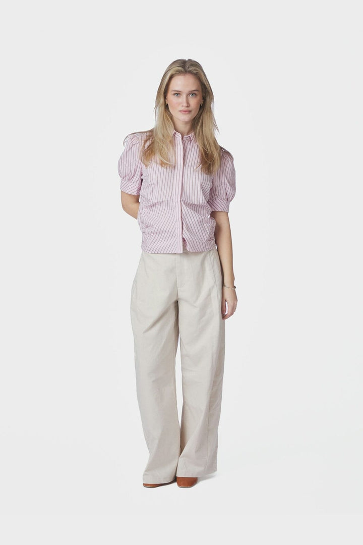 Neo Noir - Frannie Structure Stripe Shirt 169900 - 754 - Light Pink
