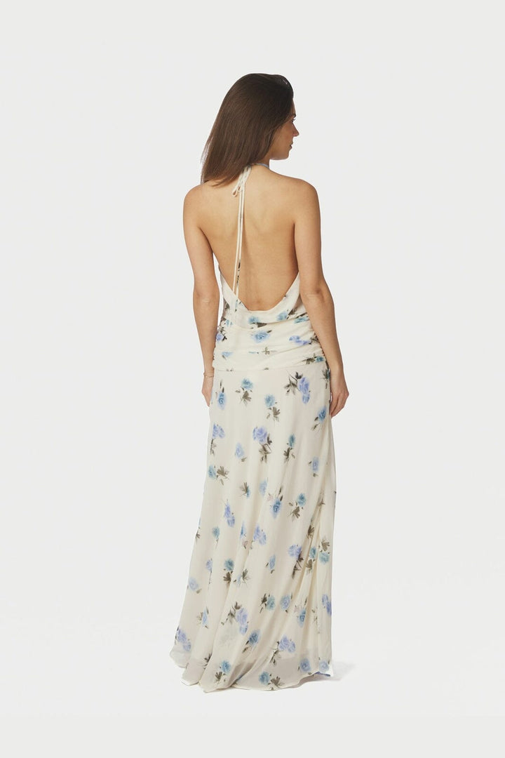 Neo Noir - Gabina Faded Flower Dress 168813 - 292 - Light Blue Floral