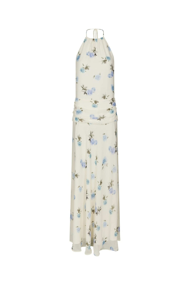 Neo Noir - Gabina Faded Flower Dress 168813 - 292 - Light Blue Floral