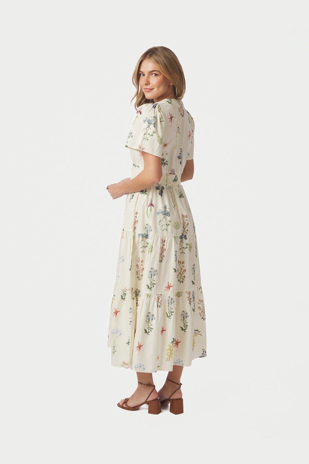 Neo Noir - Gardena Flower Rank Dress 167972 - 121 - Off White