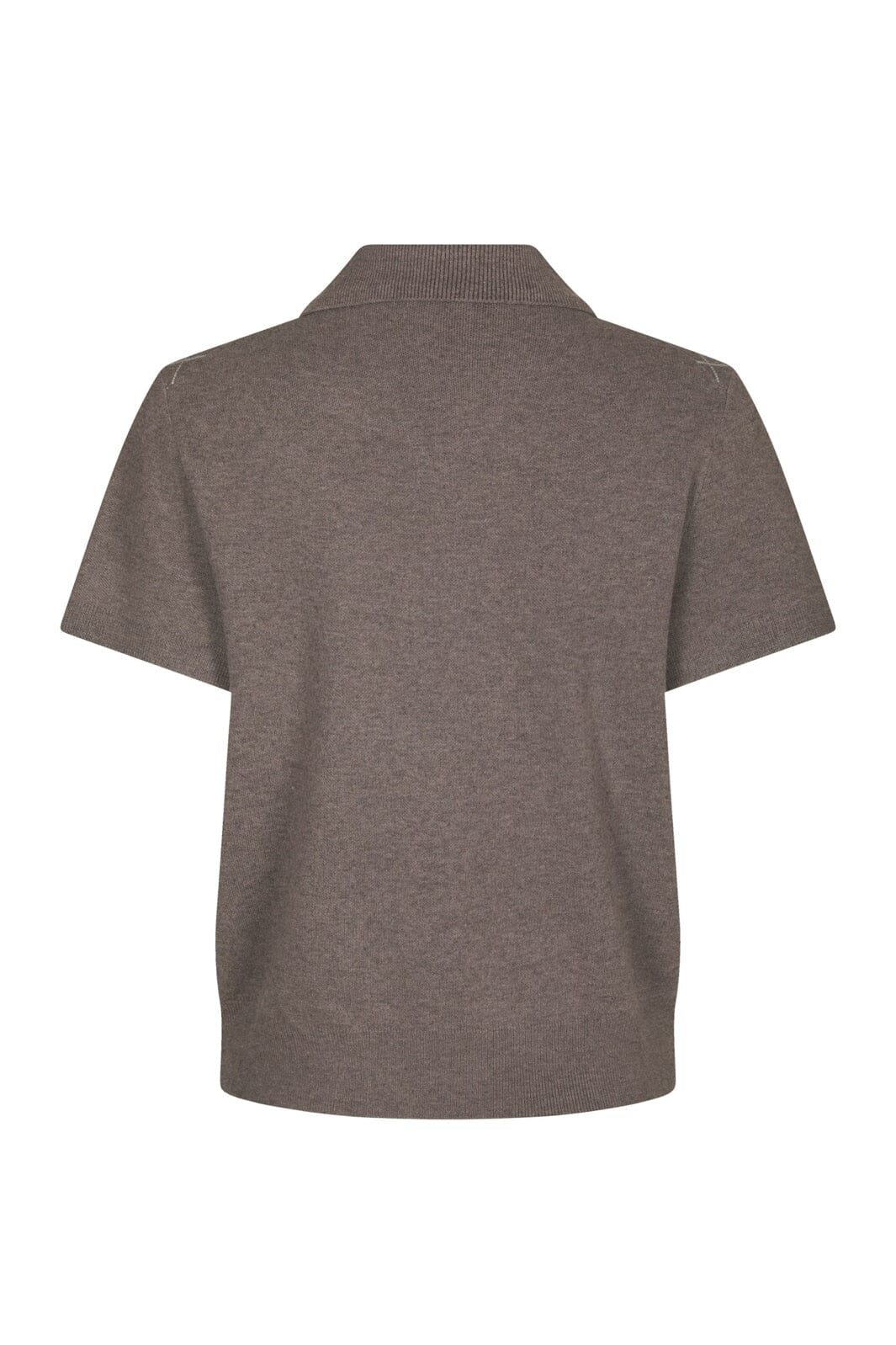 Neo Noir - Gia Check Knit Blouse 169335 - 811 - Dark Taupe