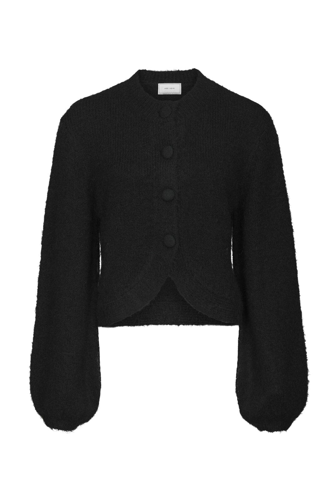 Neo Noir - Gio Fluffy Knit Cardigan 168524 - 100 - Black
