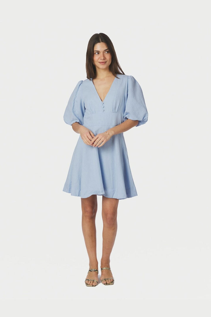Neo Noir - Halli Linen Dress 169330 - 145 - Light Blue