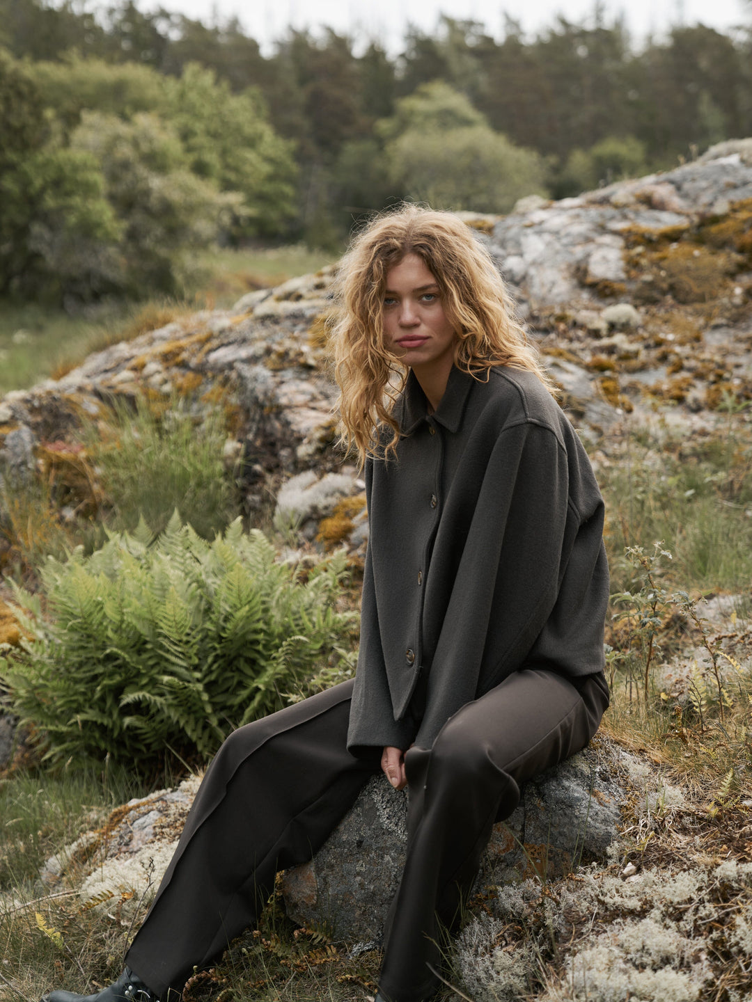 Neo Noir - Hamra Wool Jacket 162076 - 151 - Army Jakker 