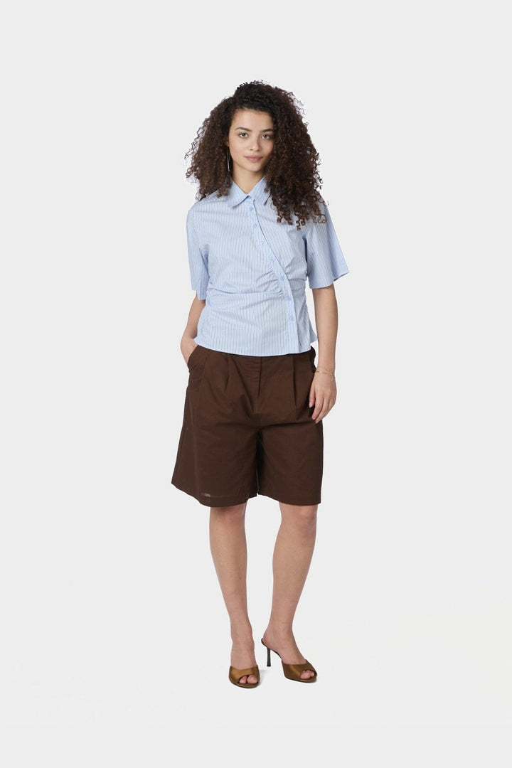 Neo Noir - Hazell Stripe Shirt 169490 - 145 - Light Blue