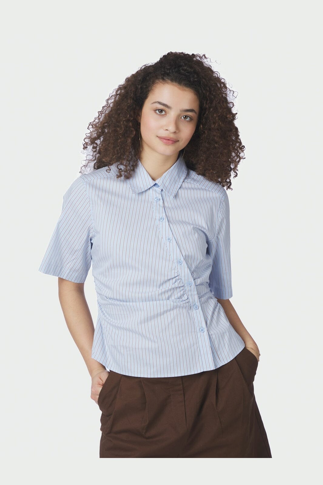 Neo Noir - Hazell Stripe Shirt 169490 - 145 - Light Blue