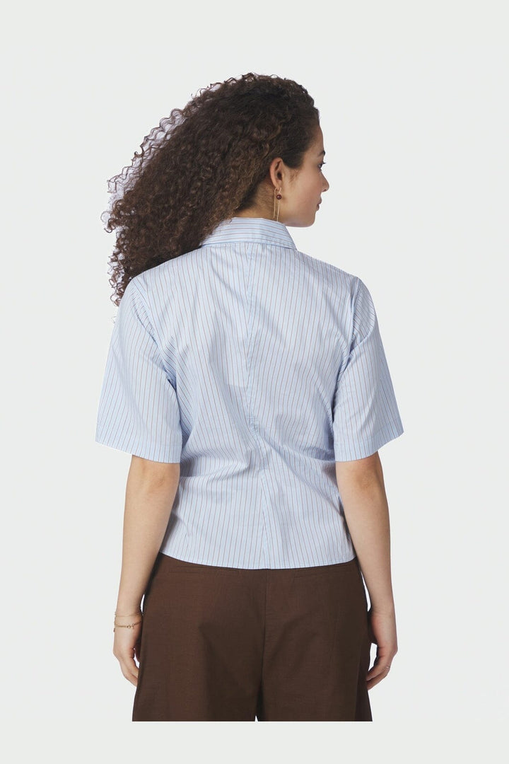 Neo Noir - Hazell Stripe Shirt 169490 - 145 - Light Blue