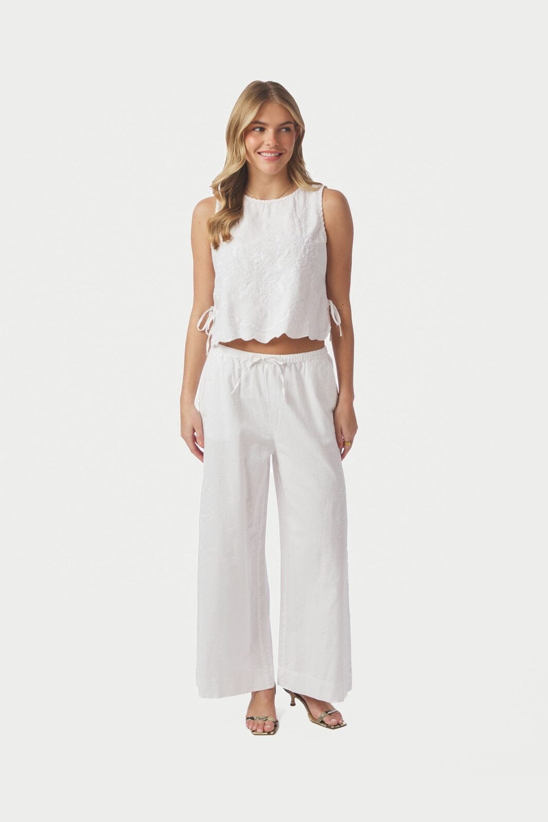 Neo Noir - Heifa Embroidery Pants 169114 - 120 - White