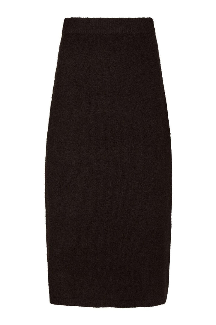 Neo Noir - Hynne Knit Skirt 165392 - 676 - Dark Brown