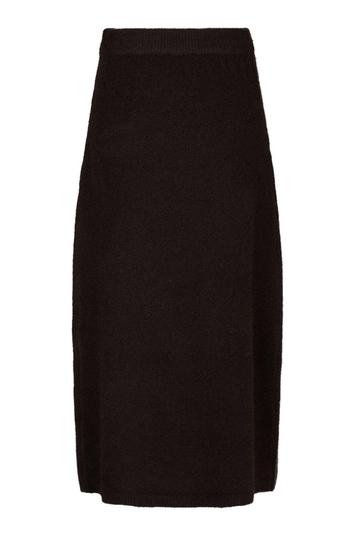 Neo Noir - Hynne Knit Skirt 165392 - 676 - Dark Brown