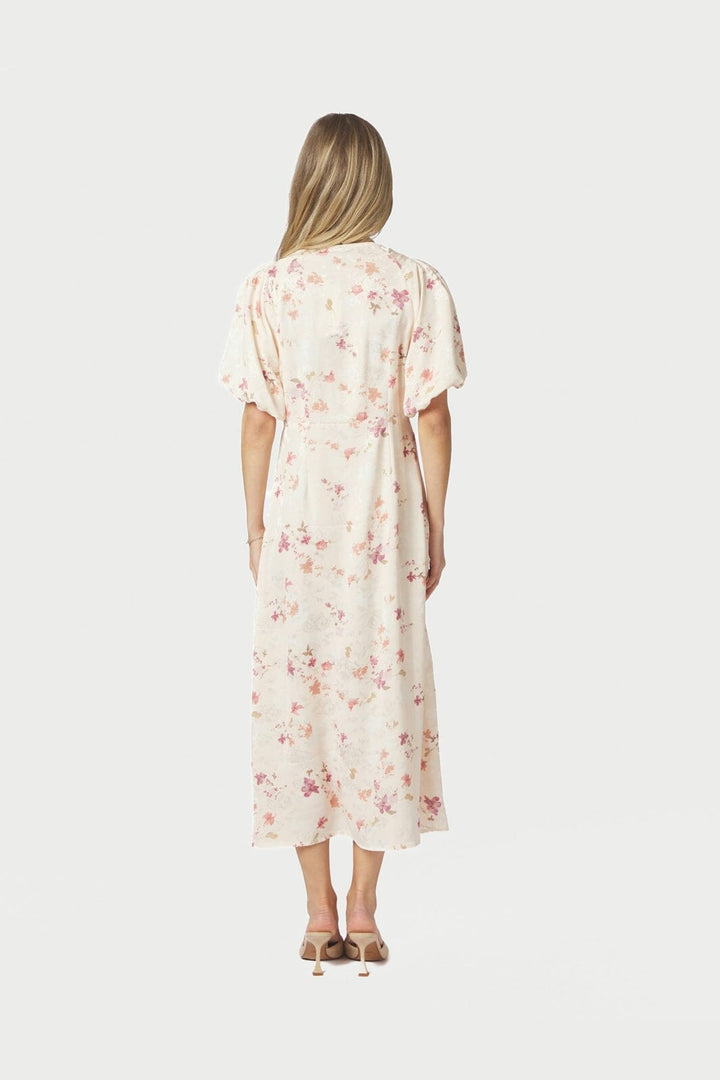 Neo Noir - Illana Sateen Print Dress 168215 - 122 - Creme