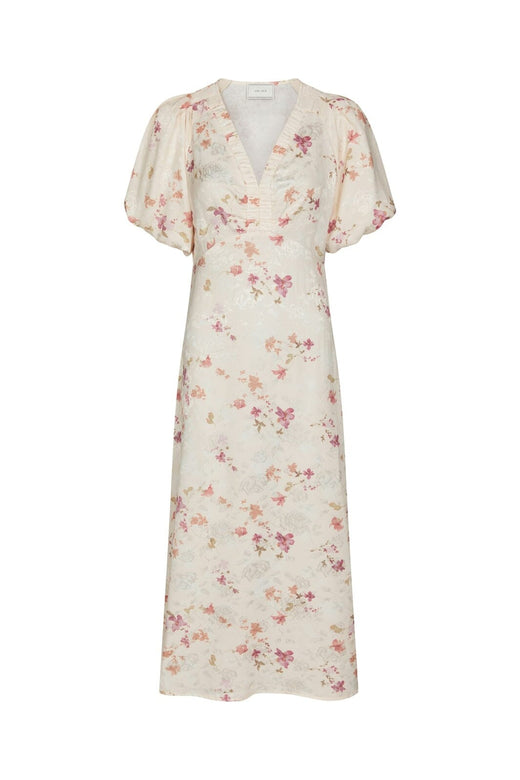 Neo Noir - Illana Sateen Print Dress 168215 - 122 - Creme