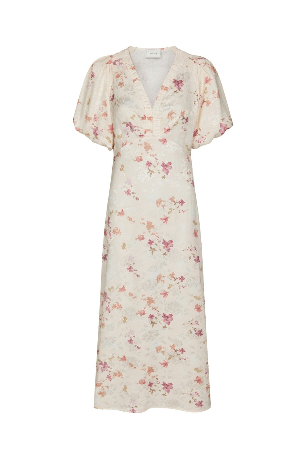 Neo Noir - Illana Sateen Print Dress 168215 - 122 - Creme