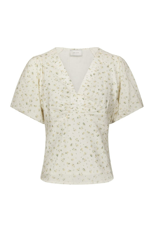 Neo Noir - Irina Small Rose Flower Blouse 169258 - 191 - Light Yellow