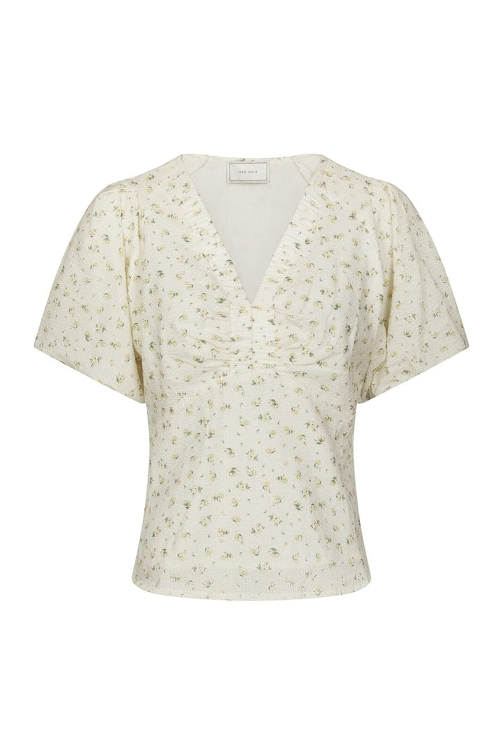 Neo Noir - Irina Small Rose Flower Blouse 169258 - 191 - Light Yellow