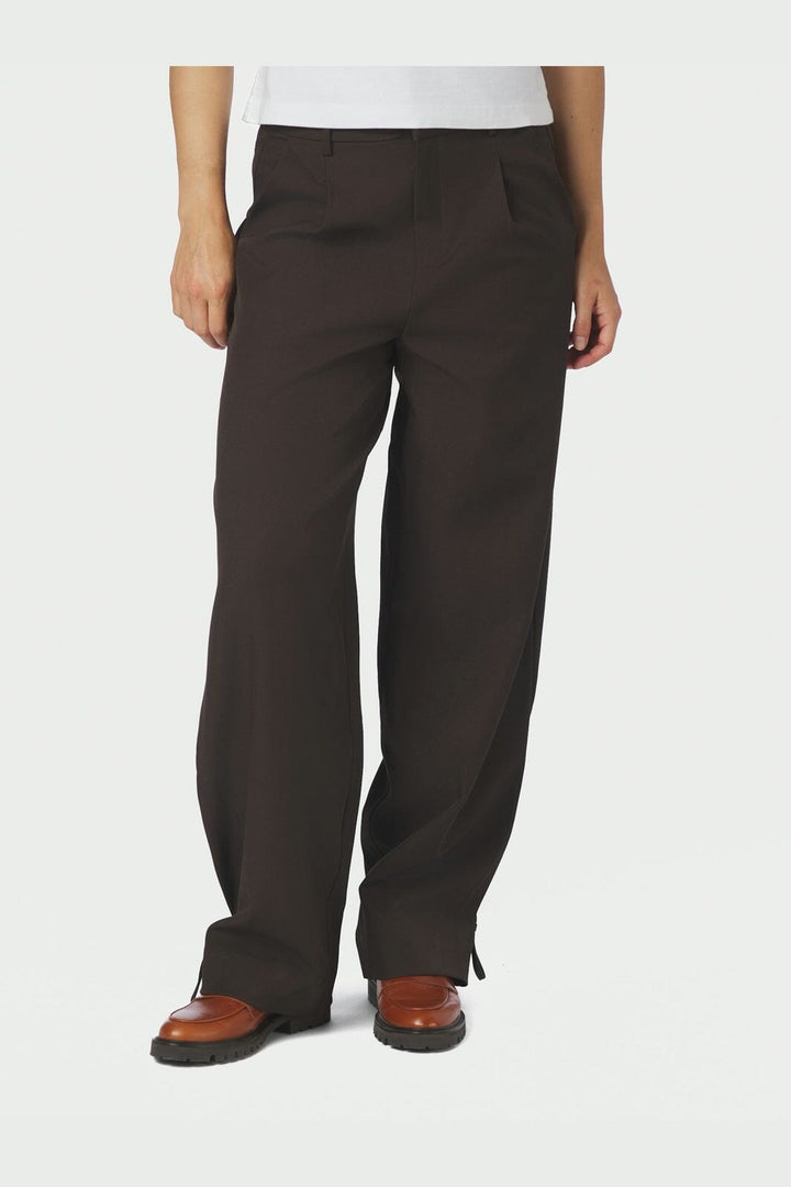 Neo Noir - Isotta Structure Tie Pants 170430 - 676 - Dark Brown