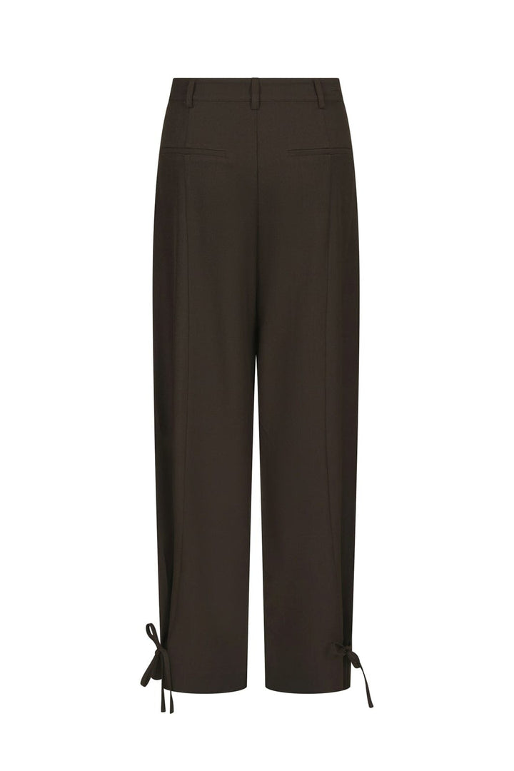 Neo Noir - Isotta Structure Tie Pants 170430 - 676 - Dark Brown