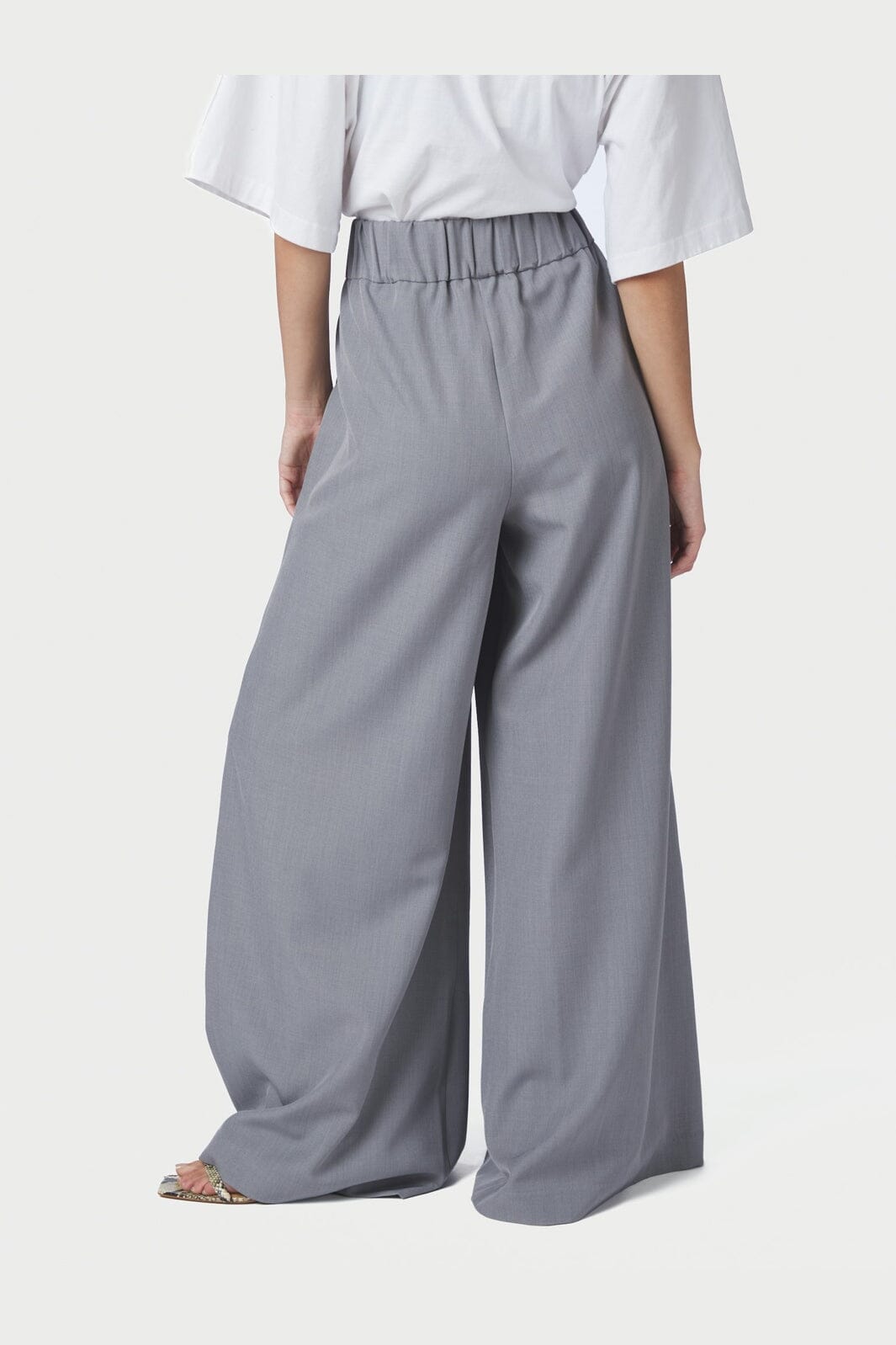 Neo Noir - Janel Structure Pants 169941 - 133 - Grey Melange