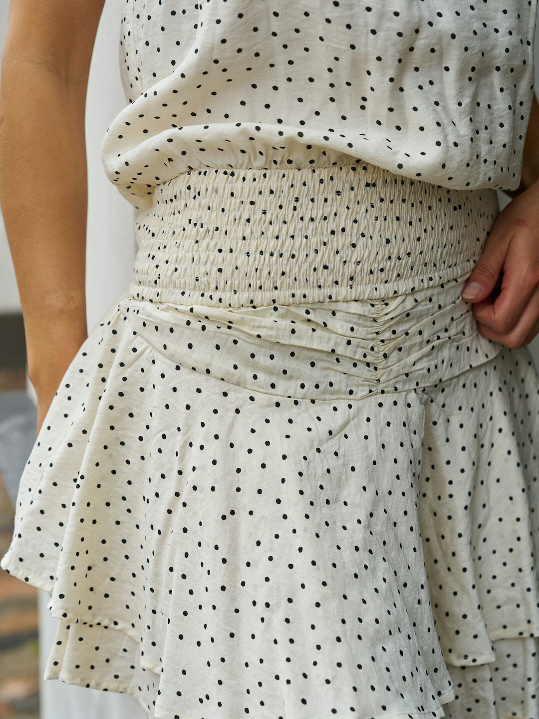 Neo Noir - Janie Mini Dot Skirt 168986 - 121 - Off White Nederdele 