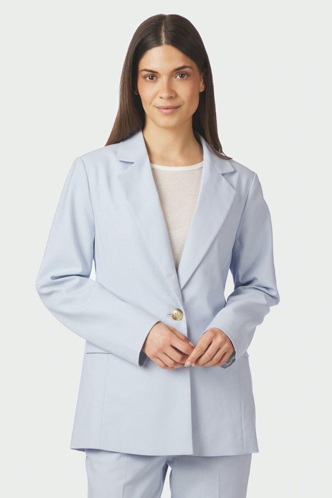 Neo Noir - Jarmon Linen Blazer 170165 - 145 - Light Blue Blazere 