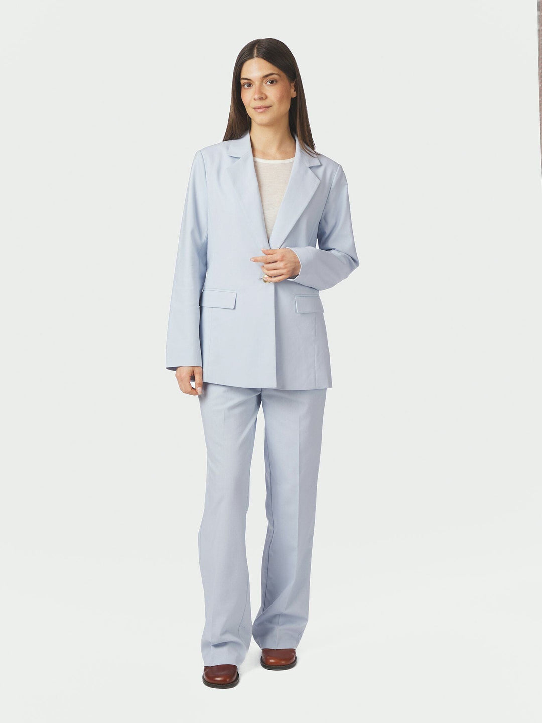 Neo Noir - Jarmon Linen Blazer 170165 - 145 - Light Blue Blazere 
