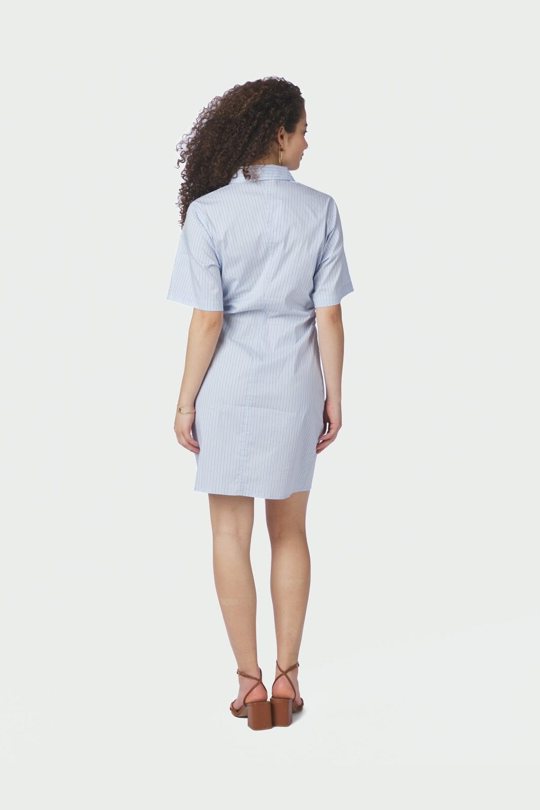 Neo Noir - Jas Stripe Shirt Dress 169489 - 145 - Light Blue