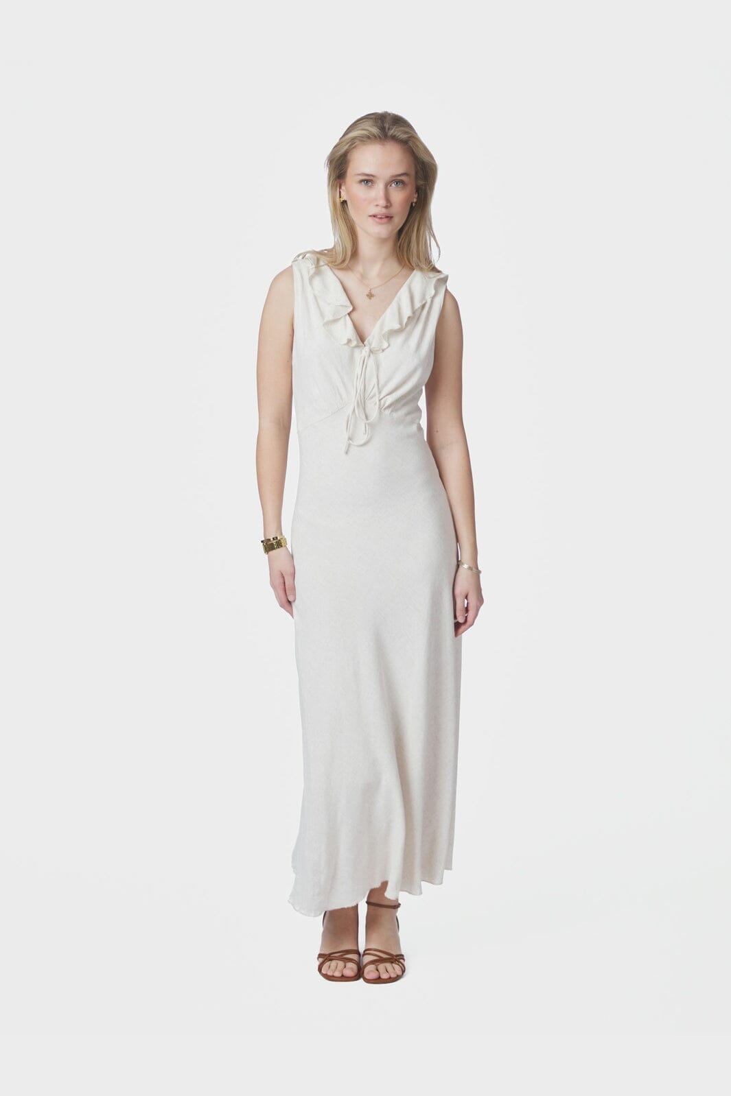 Neo Noir - Jasma Linen Dress 168186 - 815 - Natural