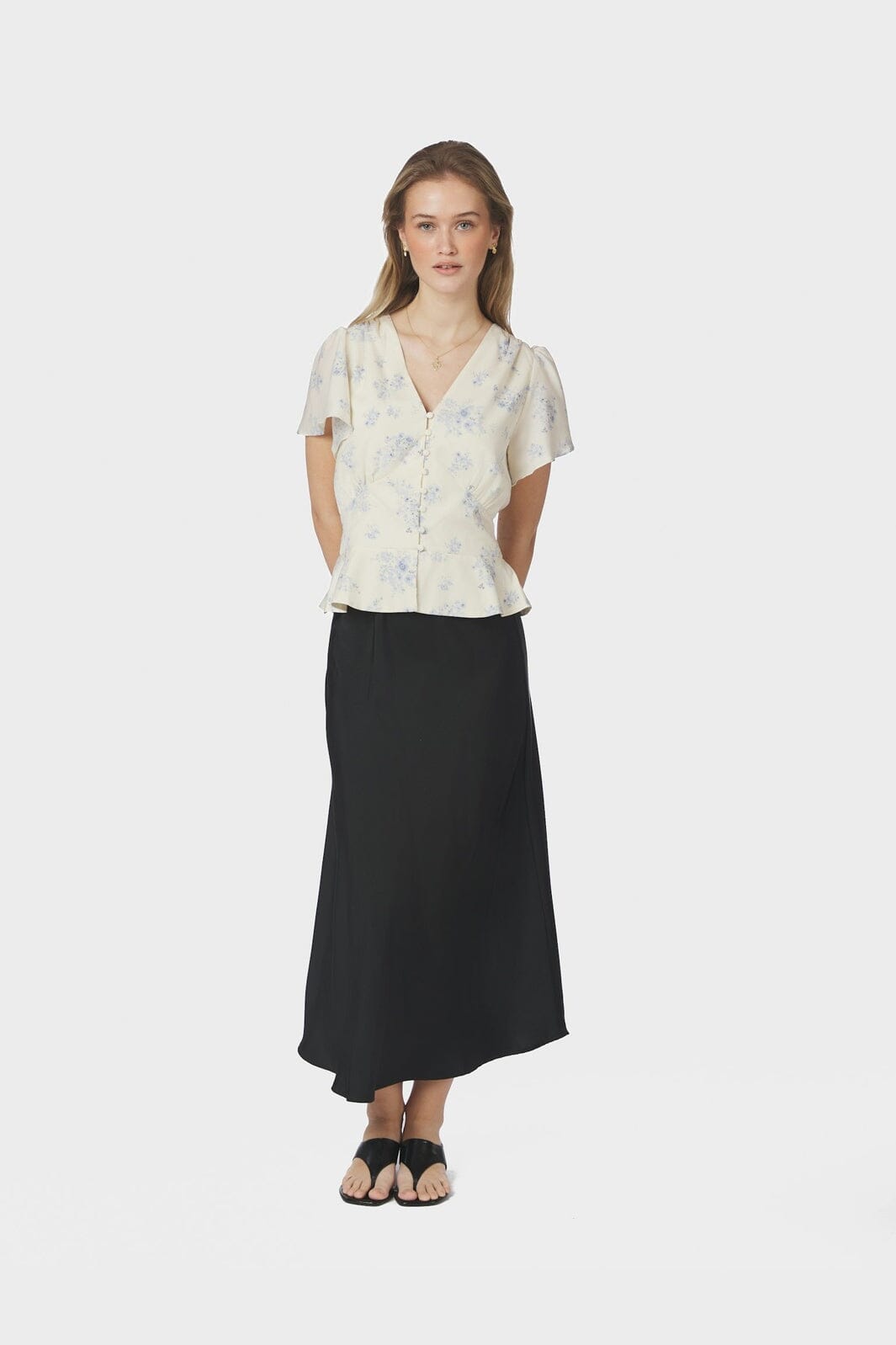 Neo Noir - Jasmin Delicate Flower Blouse 168873 - 122 - Creme