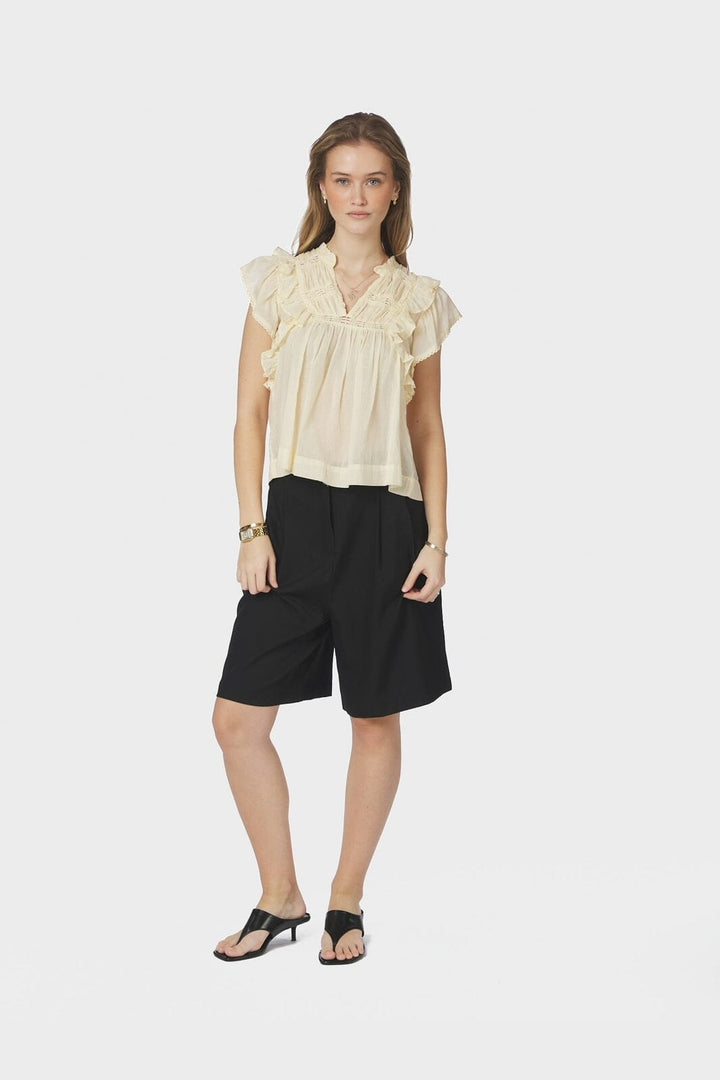 Neo Noir - Jayla S Voile Top 159881 - 416 - Butter Yellow