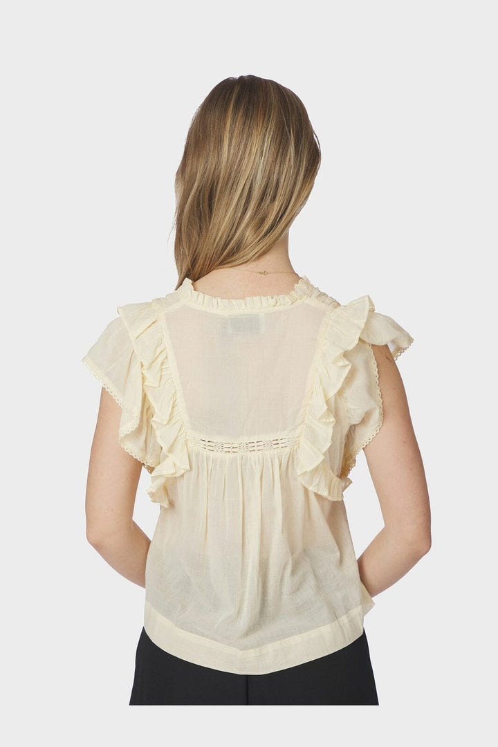 Neo Noir - Jayla S Voile Top 159881 - 416 - Butter Yellow