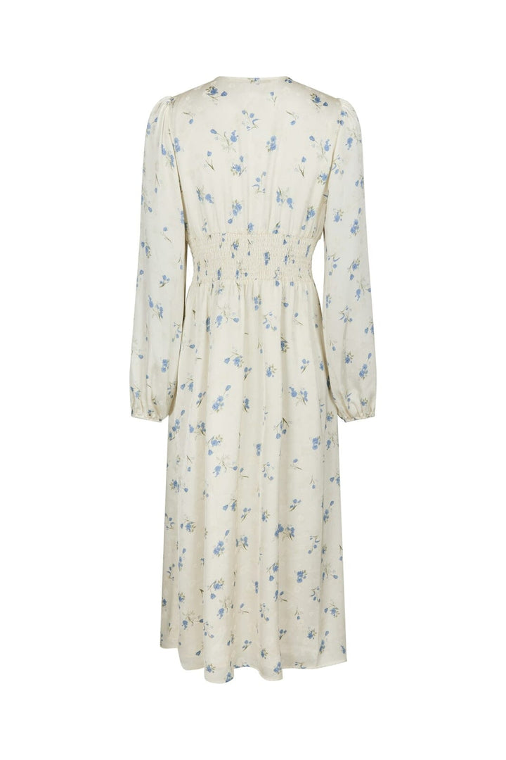 Neo Noir - Jellie Satin Rose Dress 169382 - 122 - Creme