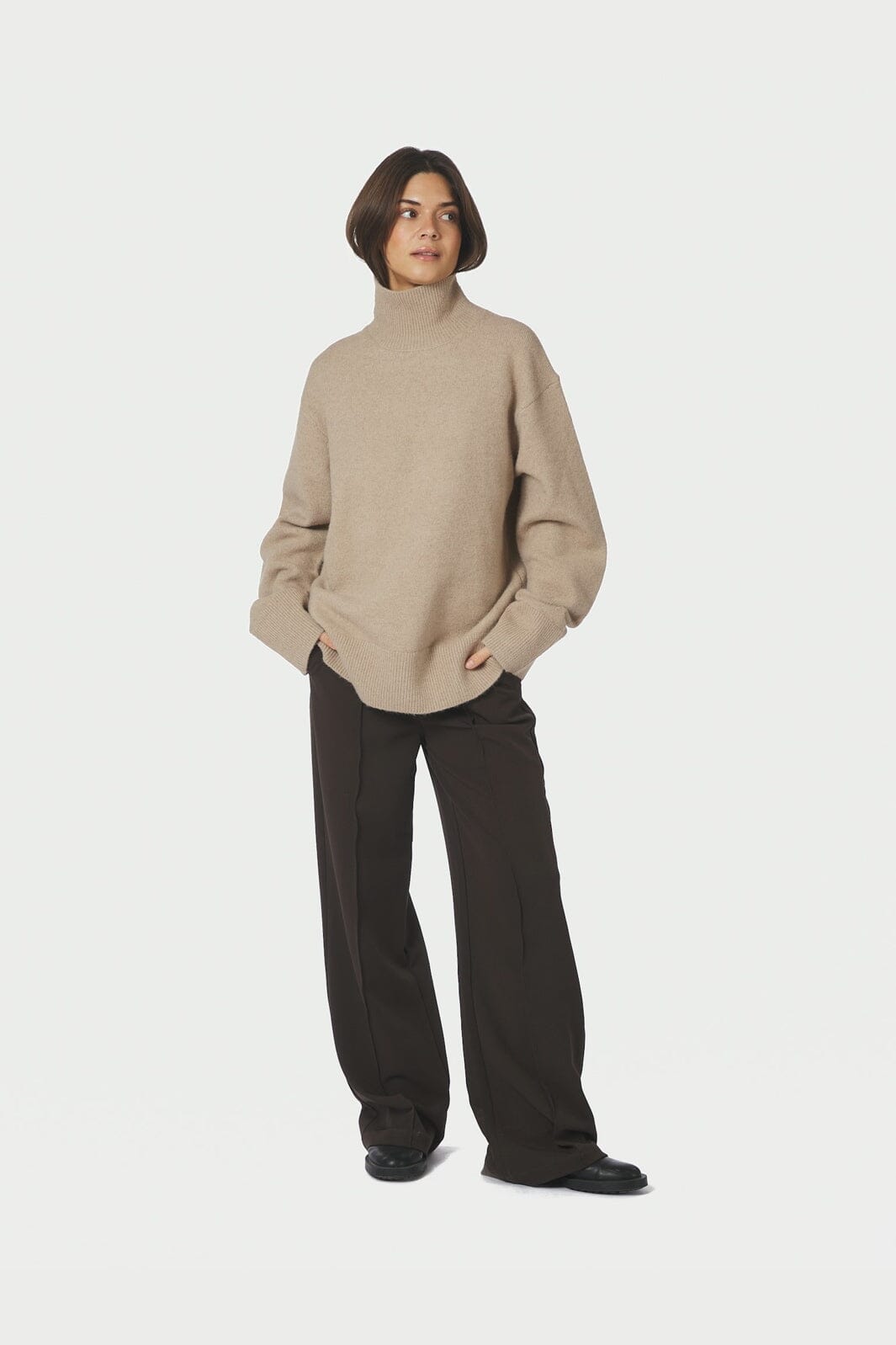 Neo Noir - Jen Knit Blouse 166991 - 189 - Warm Grey