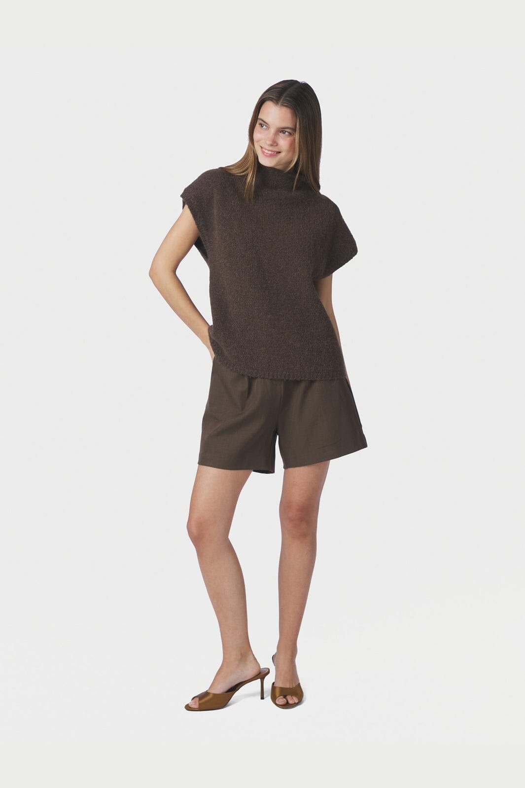 Neo Noir - Jona Knit Top 168425 - 205 - Brown Melange