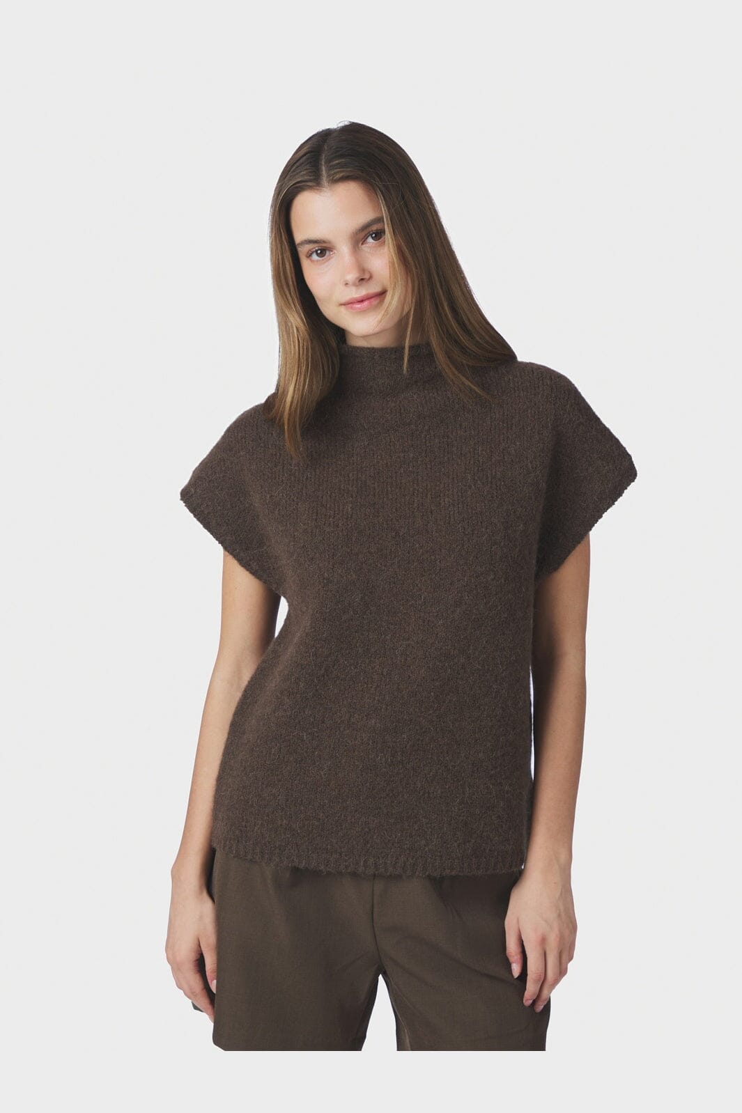 Neo Noir - Jona Knit Top 168425 - 205 - Brown Melange