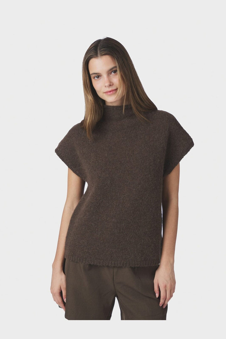 Neo Noir - Jona Knit Top 168425 - 205 - Brown Melange