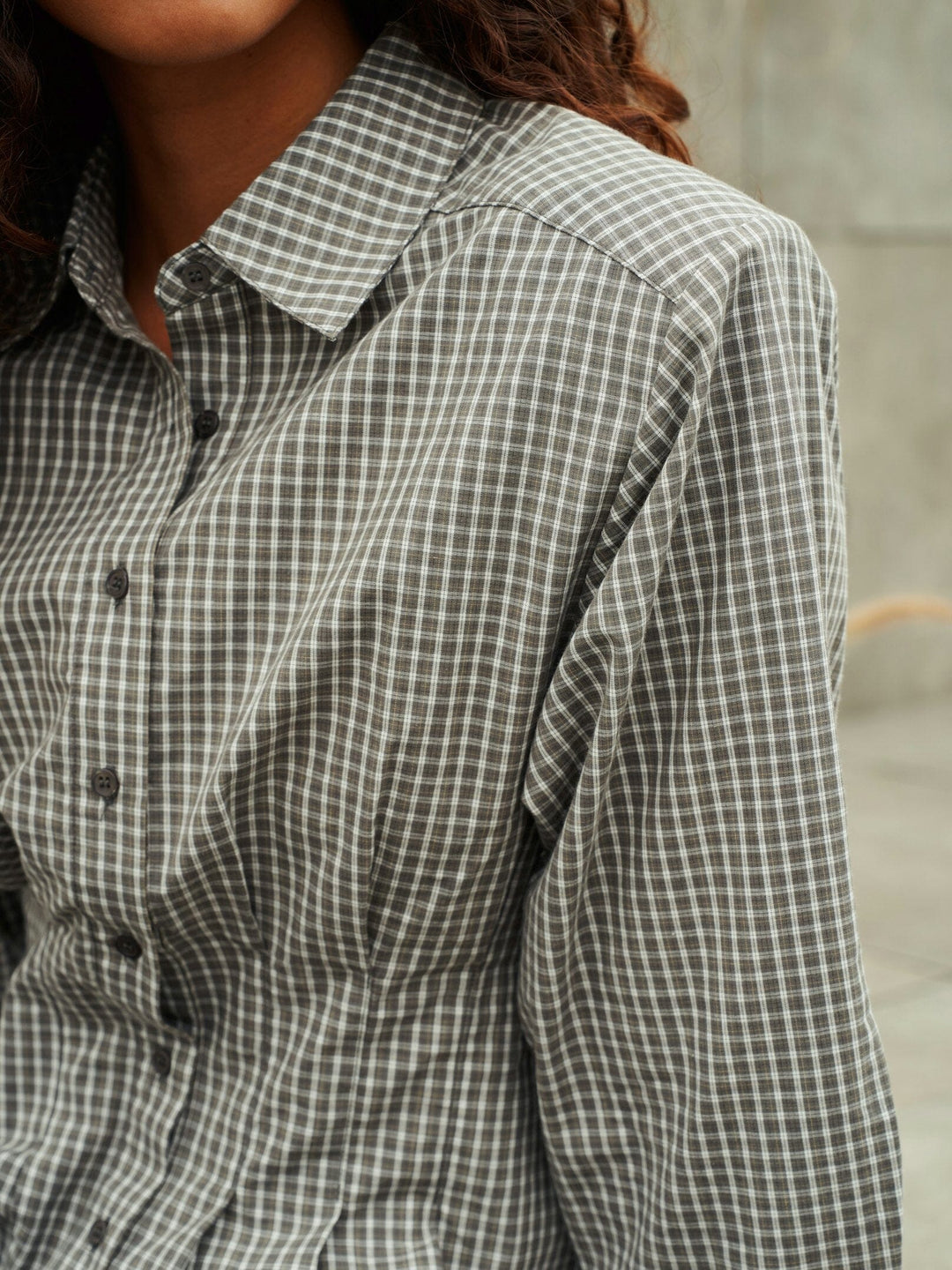 Neo Noir - Jonelle Check Shirt 170987 - 830 - Dusty Grey Skjorter 